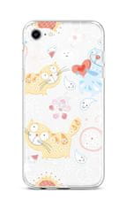 TopQ Kryt iPhone SE 2020 silikon Happy Cats 49583