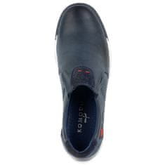 Pánské kožené nazouvací boty 934K navy blue velikost 45