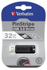 Verbatim 32GB USB Flash 3.0 PinStripe černý P-blist