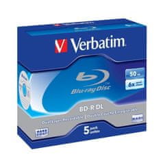 Verbatim Blu-ray BD-R DL 50GB 6x jewel box, 5ks/pack