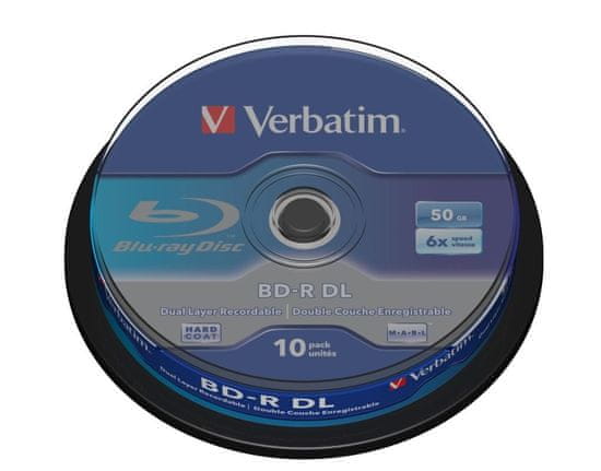 Verbatim Blu-ray BD-R DL 50GB 6x 10-cake