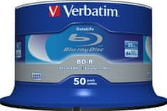 Verbatim Blu-ray BD-R SL Datalife 25GB 6x 50-cake, NON-ID