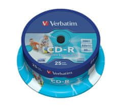 Verbatim CD-R DLP 700MB (80min) 52x Printable 25-cake