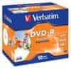 Verbatim DVD-R 4,7 GB (120min) 16x Printable jewel box, 10ks/pack