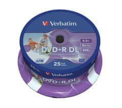 Verbatim DVD+R 8,5 GB (240min) DL 8x Printable 25-cake NON-ID