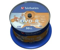 Verbatim DVD-R 4,7 GB (120min) 16x WIDE Printable 50-cake NON-ID