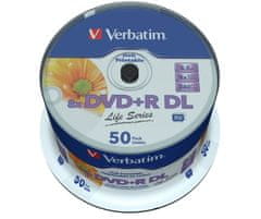 Verbatim DVD+R 8,5 GB (240min) DL 8x Printable Life series 50-cake