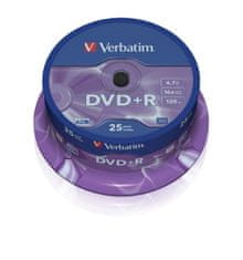 Verbatim DVD+R 4,7 GB (120min) 16x 25-cake