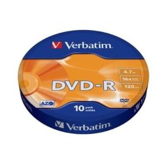 Verbatim DVD-R 4,7 GB (120min) 16x 10-spindl RETAIL