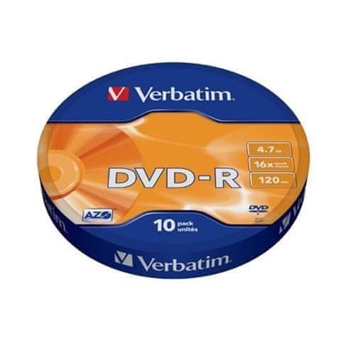 Verbatim DVD-R 4,7 GB (120min) 16x 10-spindl RETAIL