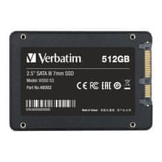 Verbatim SSD 512GB SATA III Vi550 S3 interní disk 2.5", Solid State Drive