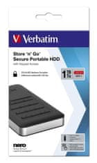 Verbatim HDD 2.5" 1TB USB 3.1/USB-C, šifrovaný externí disk s numerickou klávesnicí, Store 'n' Go