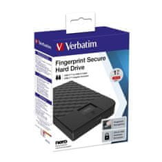 Verbatim HDD 2.5" 1TB USB 3.1/USB-C, Fingerprint Secure externí disk, Store 'n' Go