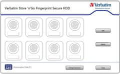 Verbatim HDD 2.5" 2TB USB 3.1/USB-C, Fingerprint Secure externí disk, Store 'n' Go