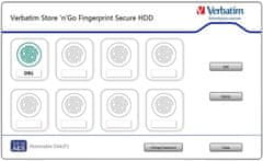 Verbatim HDD 2.5" 1TB USB 3.1/USB-C, Fingerprint Secure externí disk, Store 'n' Go