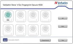 Verbatim HDD 2.5" 2TB USB 3.1/USB-C, Fingerprint Secure externí disk, Store 'n' Go