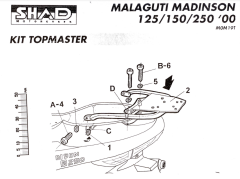 SHAD Montážní sada pro horní kufr Top master M0M19T MALAGUTI Madinson