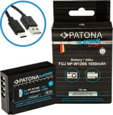 PATONA baterie pro foto Fuji NP-W126S 1050mAh Li-Ion Platinum USB-C nabíjení