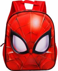 CurePink Dětský batoh Marvel: Spiderman Face (objem 9 litrů|26 x 31 x 11 cm)