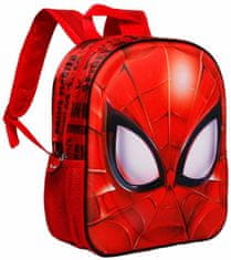 CurePink Dětský batoh Marvel: Spiderman Face (objem 9 litrů|26 x 31 x 11 cm)