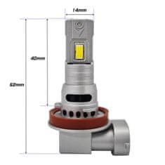 motoLEDy LED žárovka H11 12V CANBUS CSP krátká 6000lm Novinka 2 ks