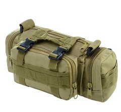 Camerazar Vojenská taktická ledvinka Tactical, zelená, polyester 600D, 30x8x18 cm