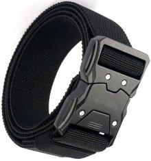 Camerazar Taktický Vojenský Opasek SURVIVAL Unisex, Černý, Polypropylenový Nylon, 38 mm Šířka