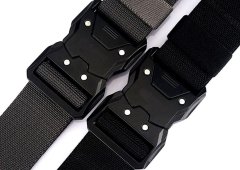 Camerazar Taktický Vojenský Opasek SURVIVAL Unisex, Černý, Polypropylenový Nylon, 38 mm Šířka