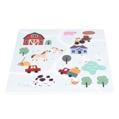 LEBULA Velká pěnová podložka EVA pro děti Farma 90,5x90,5 cm 21 ks ECOTOYS