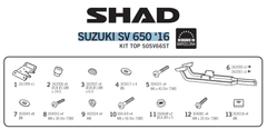 SHAD Montážní sada pro horní kufr Top master S0SV66ST SUZUKI SV 650 ‘16