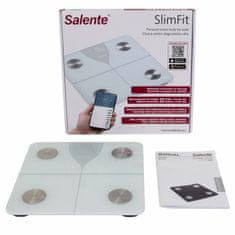 Salente SlimFit, osobní diagnostická fitness váha, Bluetooth, bílá