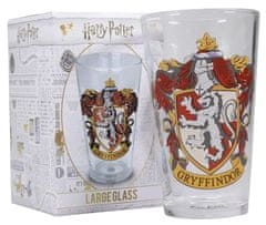 CurePink Sklenice Harry Potter: Gryffindor - Nebelvír (objem 450 ml)