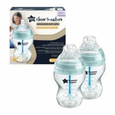 Tommee Tippee CTN Kojenecká Láhev ADVANCED ANTI-COLIC pomalý průtok, 260 ml 0m+, 2ks