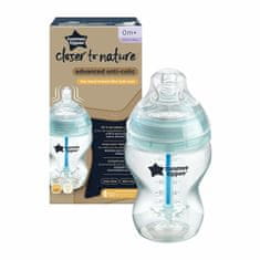 Tommee Tippee Kojenecká láhev ADVANCED ANTI-COLIC, pomalý průtok, 260 ml, 0m+