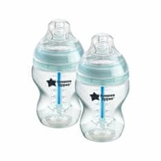 Tommee Tippee CTN Kojenecká Láhev ADVANCED ANTI-COLIC pomalý průtok, 260 ml 0m+, 2ks