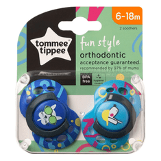 Tommee Tippee CTN Fun, Silikonový dudlík 6-18měs, 2 ks