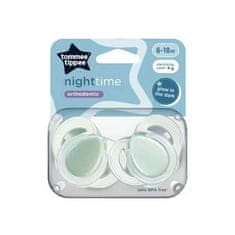 Tommee Tippee CTN Night Time, Silikonová savička noční, 6-18m, 2ks