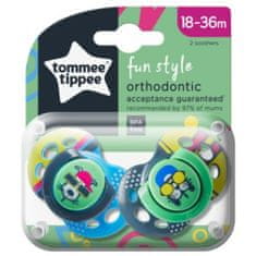 Tommee Tippee CTN Fun, Silikonový dudlík, 18-36m, 2ks