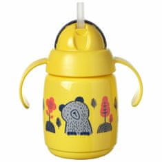 Tommee Tippee Superstar, Netekoucí Hrnek/Sklenice s brčkem, 300 ml, 6m+, žlutý