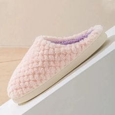 HOME & MARKER® Domácí pantofle, Teplé papuče, Teplé bačkory, Zimní Pantofle s kožíškem | COZYSTEPS Růžová 36/37