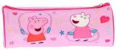 CurePink Školní penál na psací potřeby Peppa Pig|Prasátko Pepa: Švihadlo (8 x 22 x 8 cm)