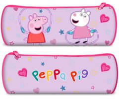 CurePink Školní penál na psací potřeby Peppa Pig|Prasátko Pepa: Švihadlo (8 x 22 x 8 cm)