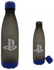 CurePink Plastová láhev na pití Playstation: Hlavní Logo (objem 650 ml)