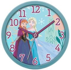 CurePink Nástěnné hodiny Frozen|Ledové království: Anna & Elsa (průměr 25 cm)