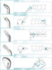 Severno Bezdrátová ústní sprcha, ústní irigátor ULTRACLEAN 4 + 6 nástavců
