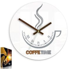 ModernClock Nástěnné Hodiny Coffee Time Ii White