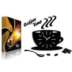 ModernClock Nástěnné Hodiny Coffee Time Šálek Satin