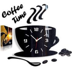 ModernClock Nástěnné Hodiny Coffee Time Šálek 3D