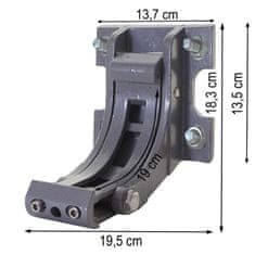 MCW Sada 2 nástěnných držáků pro markýzu T122, T123, adaptér pro montáž na stěnu ~ šedá