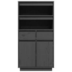 Vidaxl Skříň highboard šedá 60 x 40 x 116,5 cm masivní borové dřevo